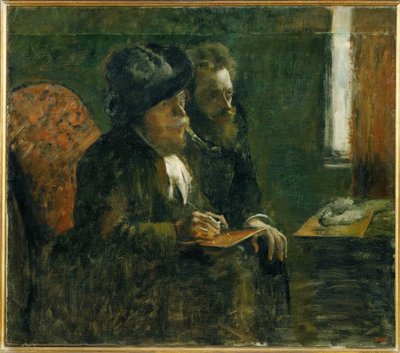 Dubbelportret van Marcellin Desboutin en Ludovic Lepic door Edgar Degas